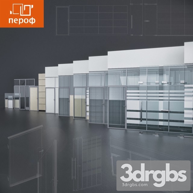 Office Trading Partitions Perof 3dsmax Download - thumbnail 1