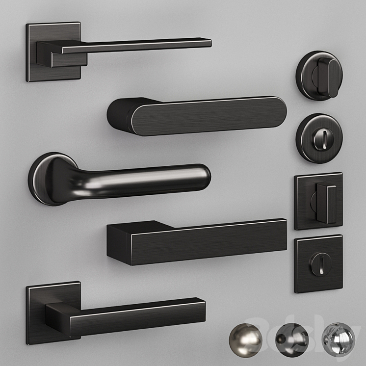 Olivari door handles 3DS Max Model - thumbnail 1