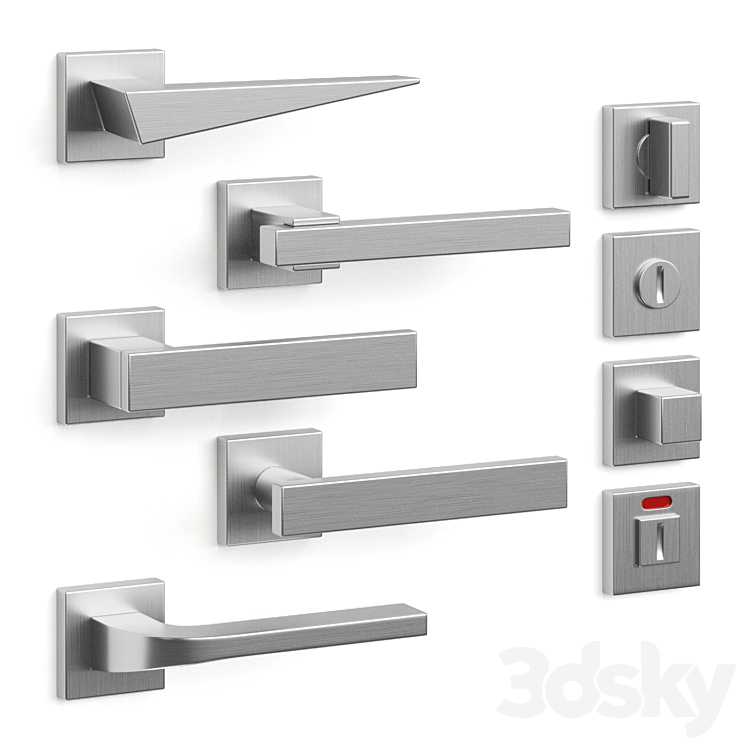 Olivari door handles 3DS Max - thumbnail 2