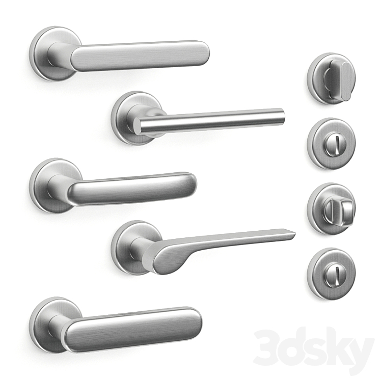 Olivari door handles 3DS Max - thumbnail 2