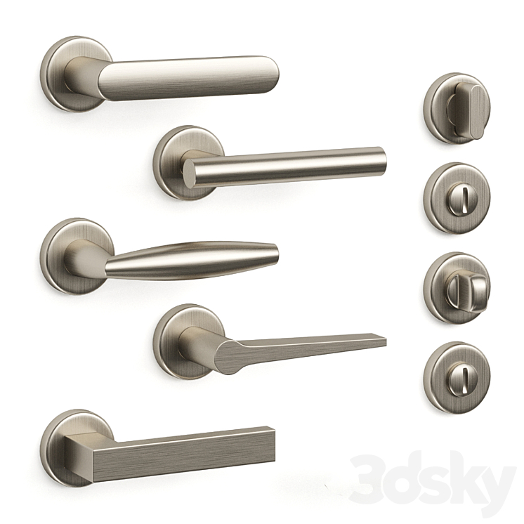 Olivari door handles 3DS Max - thumbnail 2