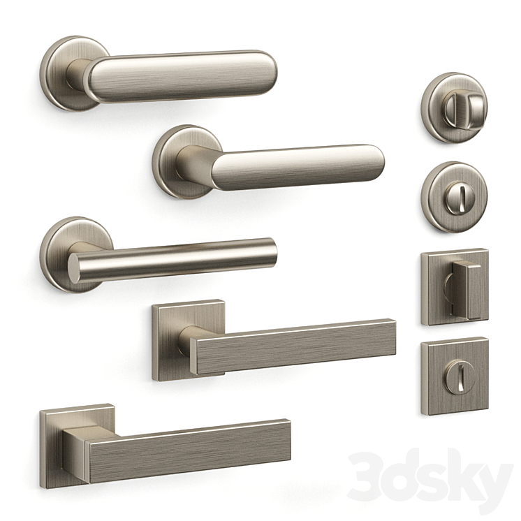 Olivari door handles 3DS Max - thumbnail 2