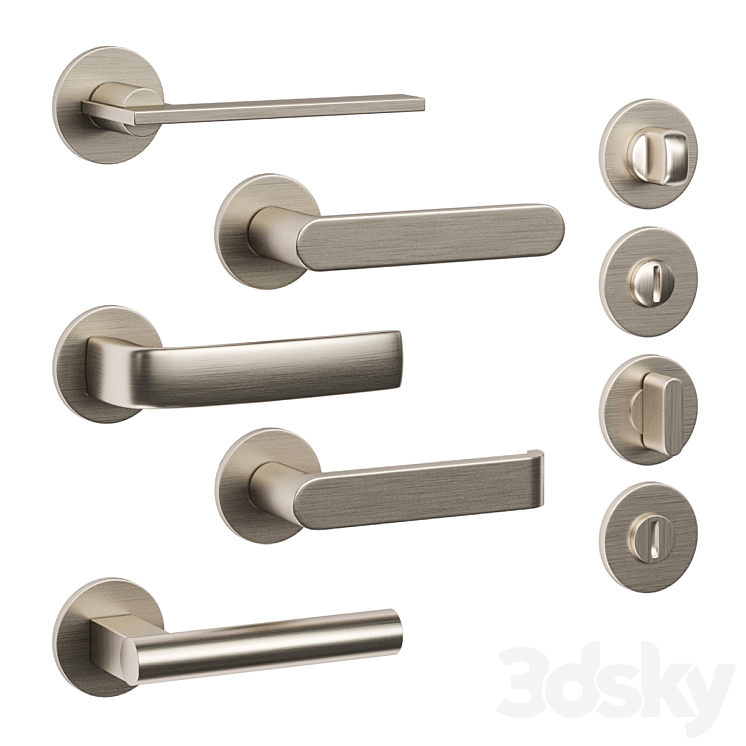 Olivari door handles 3DS Max - thumbnail 2