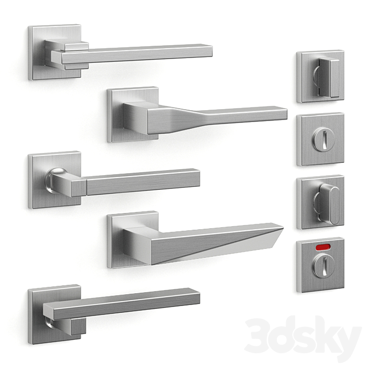 Olivari door handles 3DS Max - thumbnail 2