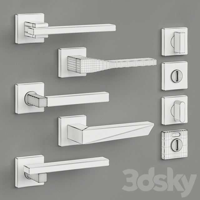 Olivari door handles 3DSMax File - thumbnail 4