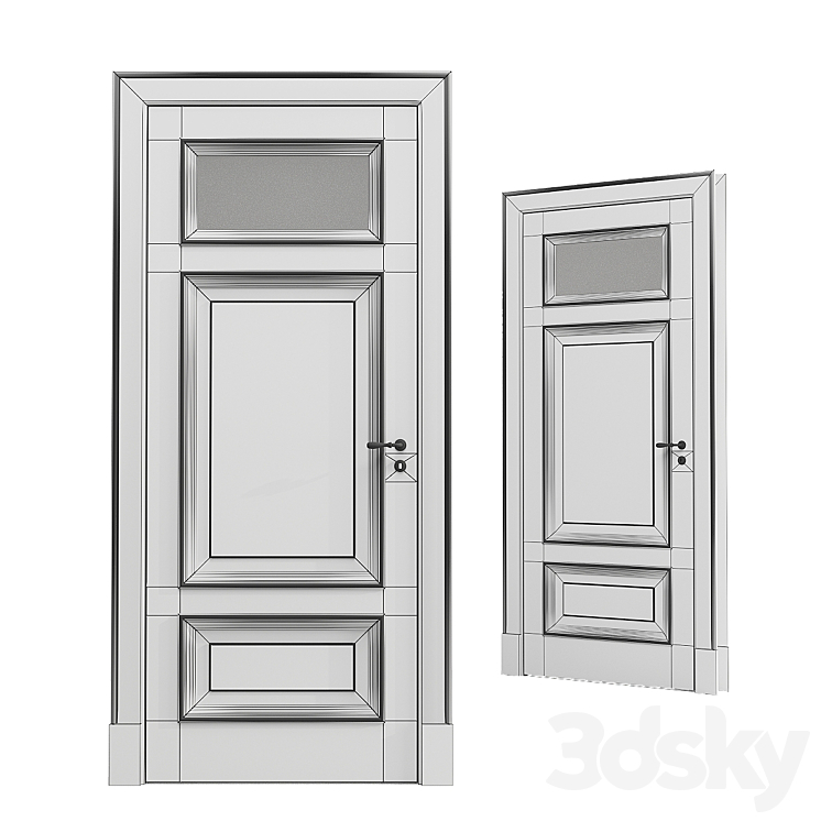 OM Door ROSSA Vienna RD204G with glazing 3DS Max - thumbnail 2