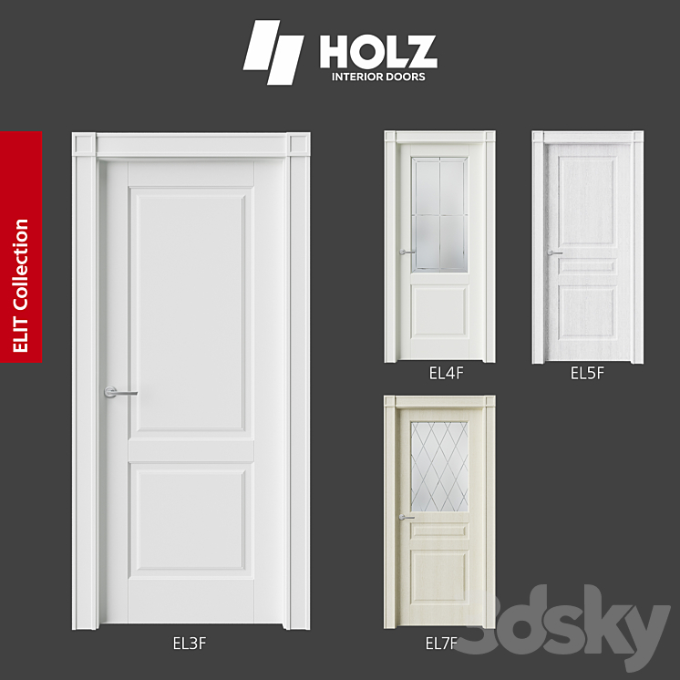 OM Doors HOLZ: ELIT Collection 3DS Max - thumbnail 1