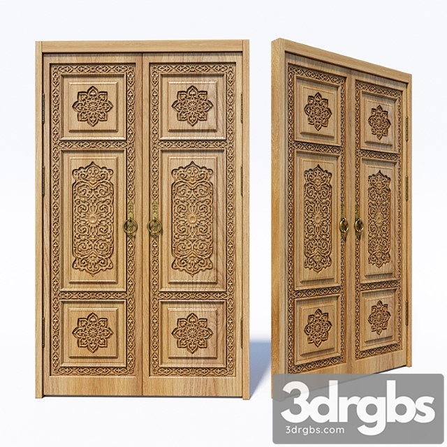 Oriental style door 3dsmax Download - thumbnail 1