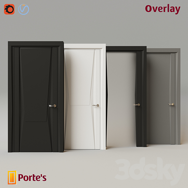 Overlay Portes Door 3DSMax File - thumbnail 1