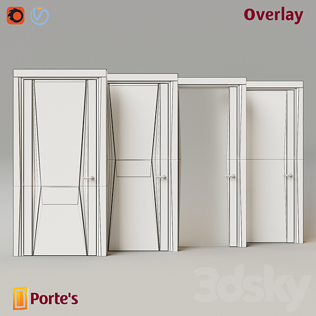 Overlay Portes Door 3DSMax File - thumbnail 2