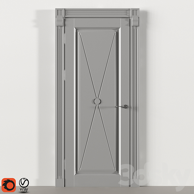 Painted door 3DSMax File - thumbnail 1