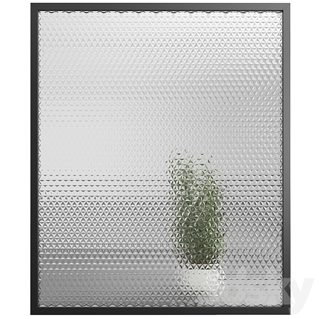 Partition with embossed glass No. 4 3ds Max - thumbnail 2