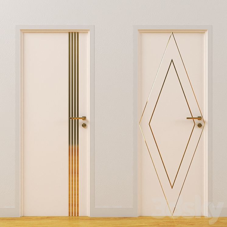 pink doors 3DS Max - thumbnail 2