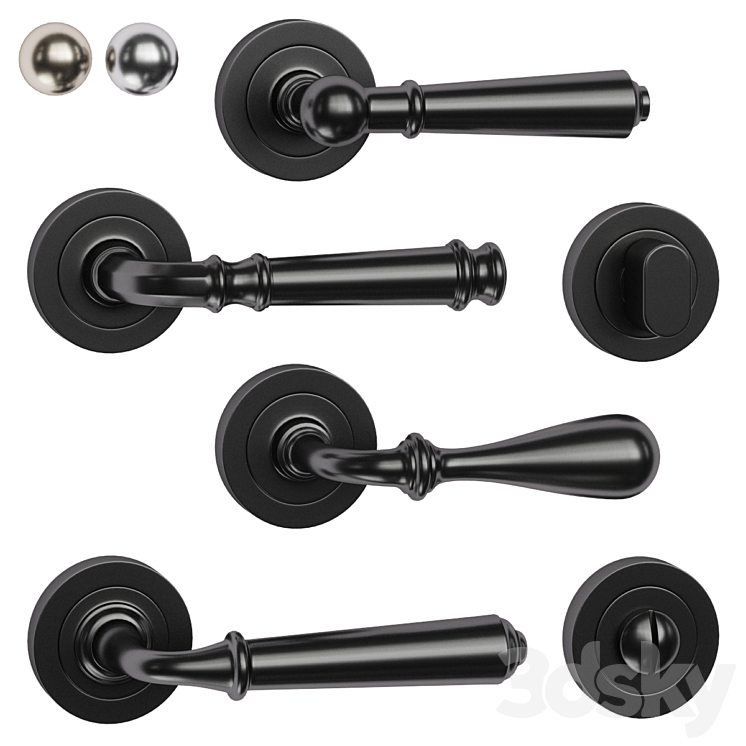 Pittella door handles 3DS Max Model - thumbnail 1