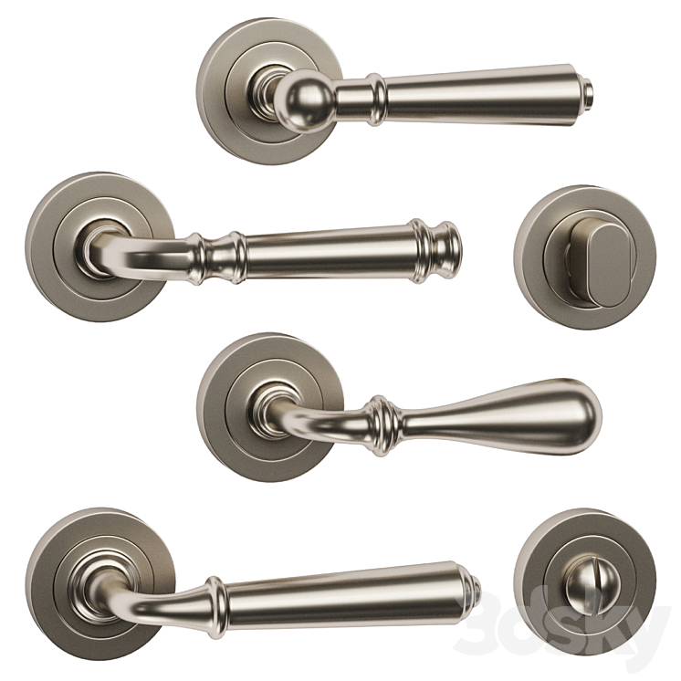 Pittella door handles 3DS Max Model - thumbnail 2