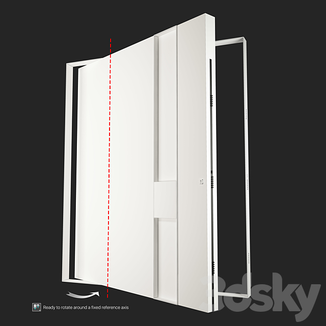 Pivot Entrance Door by Saota 3DS Max Model - thumbnail 2