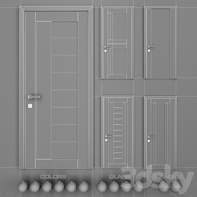 Profil Doors U set 2 3DS Max Model - thumbnail 3