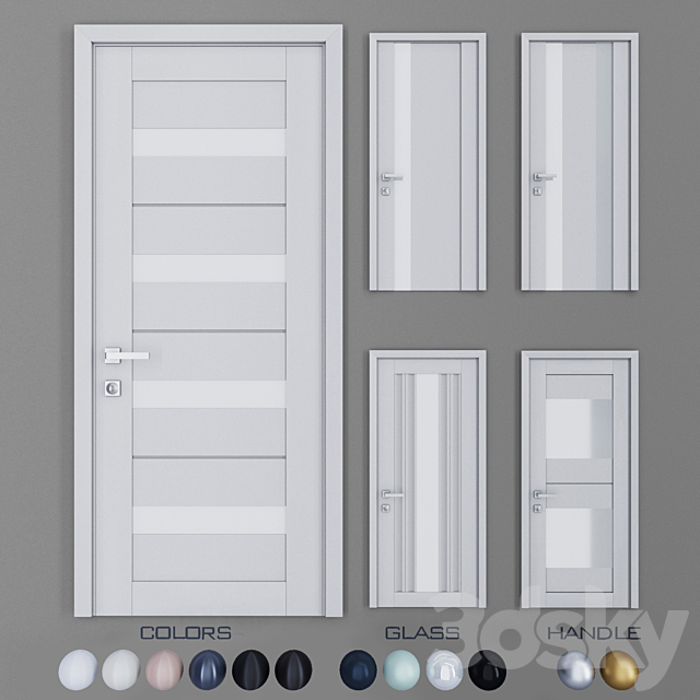 Profil Doors U set 6 3ds Max - thumbnail 1