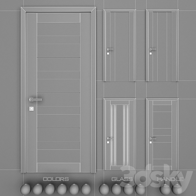 Profil Doors U set 6 3ds Max - thumbnail 3