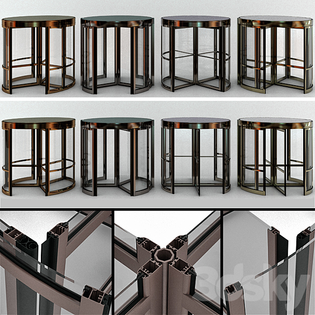 Revolving entrance doors 3ds Max - thumbnail 1