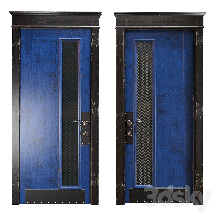 RIDS2.0 Blue\/black Loft door 3DS Max Model - thumbnail 1