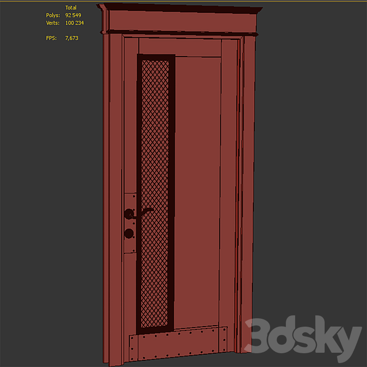 RIDS2.0 Blue\/black Loft door 3DS Max Model - thumbnail 2