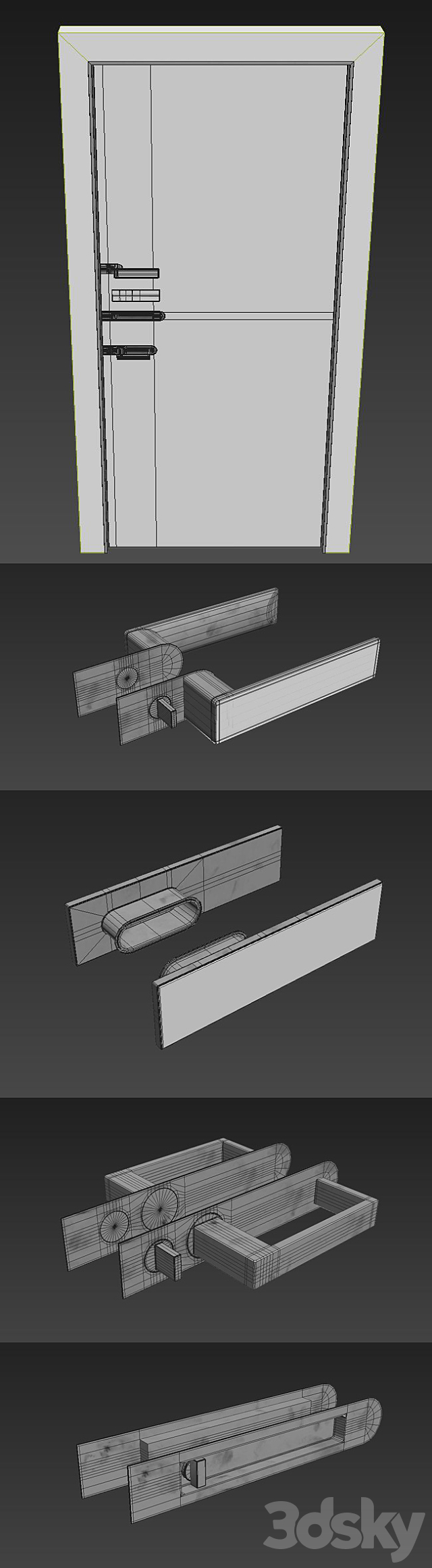 Rimadesio doors Aura _ doors for office and home 3DS Max Model - thumbnail 3