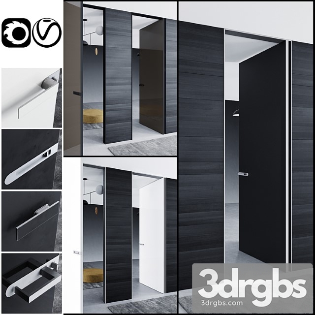 Rimadesio doors aura   doors for office and home 3dsmax Download - thumbnail 1