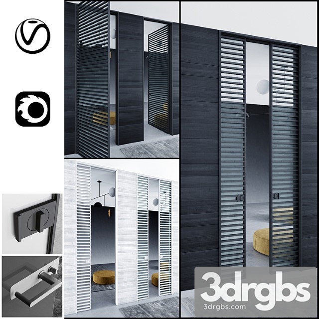 Rimadesio doors even   doors for office and home 3dsmax Download - thumbnail 1