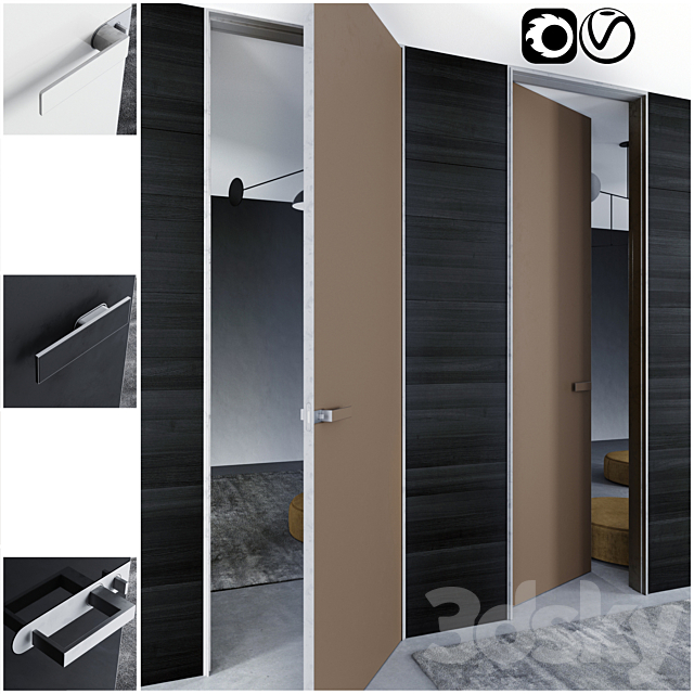 Rimadesio doors Link _ doors for office and home 3ds Max - thumbnail 1