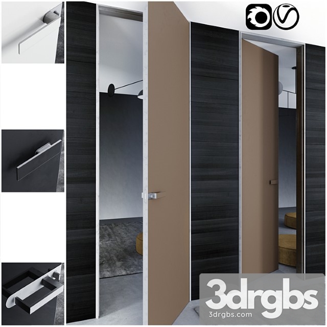 Rimadesio doors link   doors for office and home 3dsmax Download - thumbnail 1