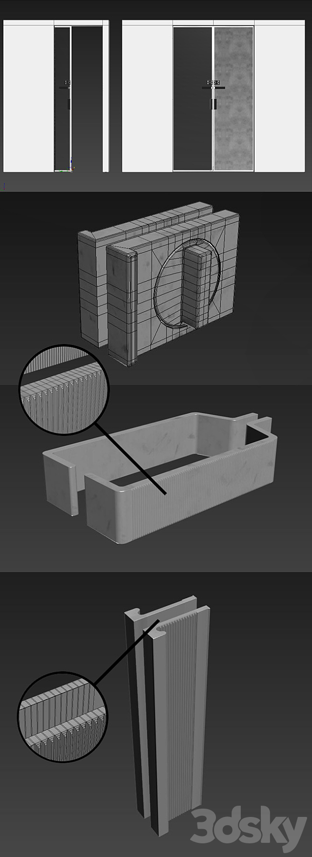 Rimadesio doors Zen _ doors for office and home 3DS Max Model - thumbnail 3