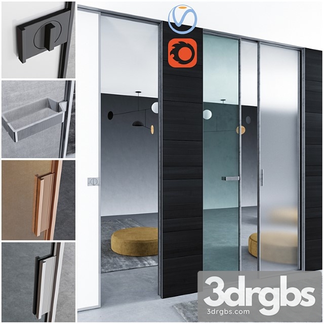 Rimadesio doors zen   doors for office and home 3dsmax Download - thumbnail 1