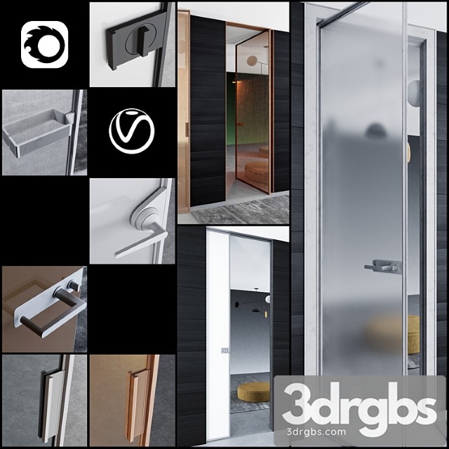 Rimadesio doors zen   doors for office and home_1 3dsmax Download - thumbnail 1