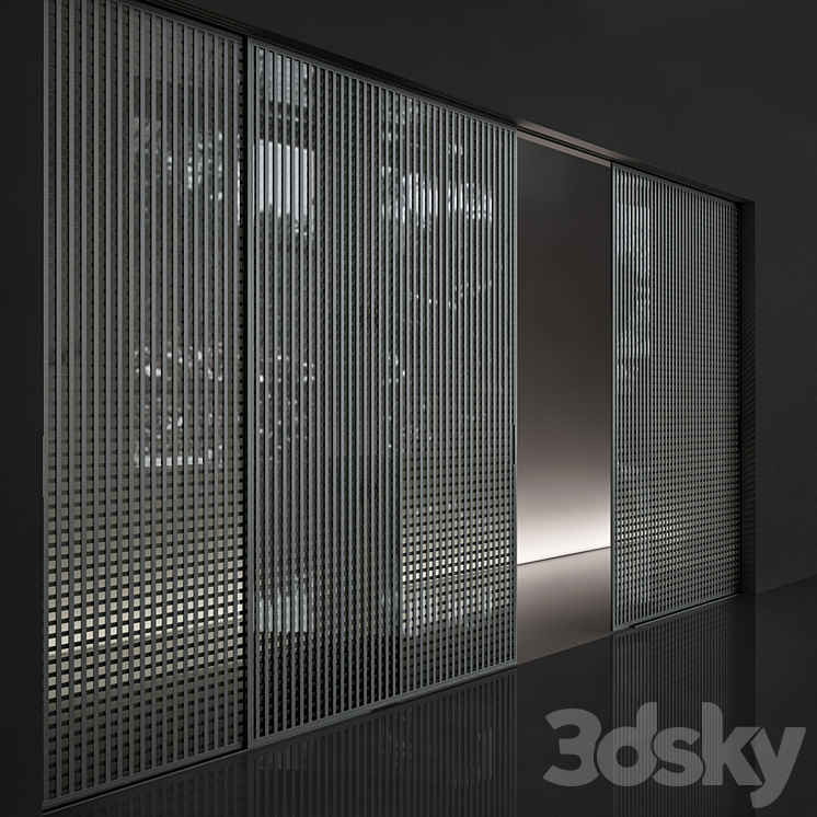 Rimadesio sliding doors 3DS Max - thumbnail 2