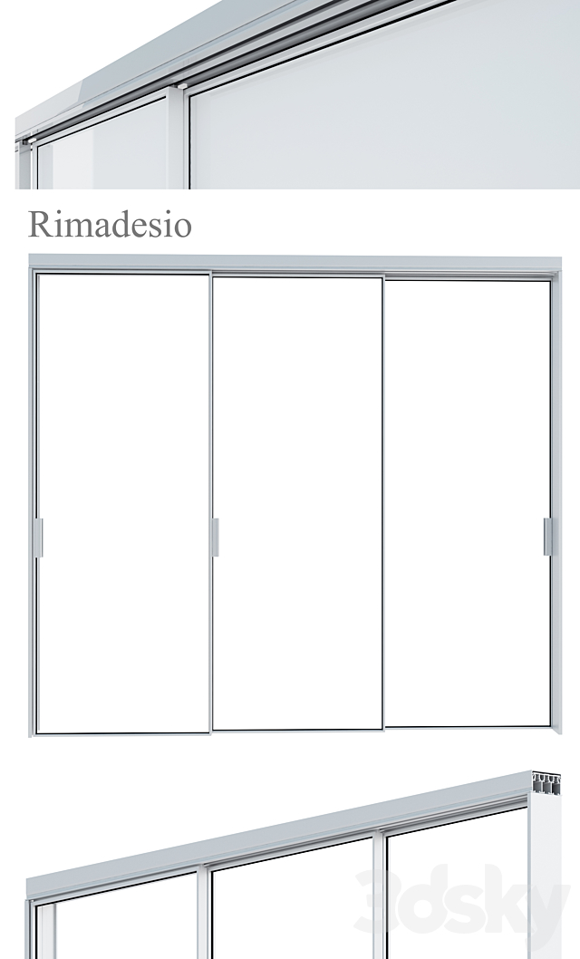 Rimadesio Velaria Sliding Doors. storage system for living areas 3DSMax File - thumbnail 1