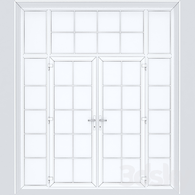 Set of plastic doors and windows 16 3ds Max - thumbnail 2