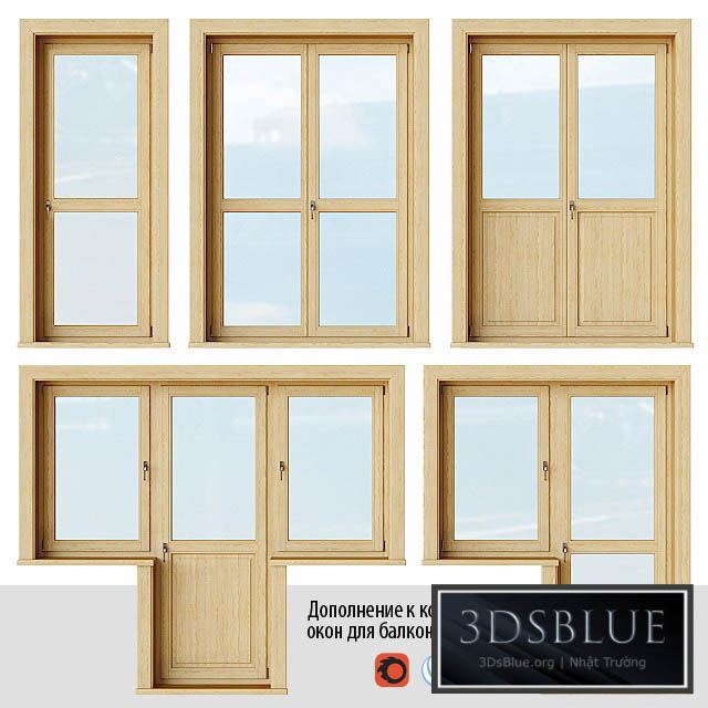 Set of wooden doors 3 | Constructor 3DS Max - thumbnail 3