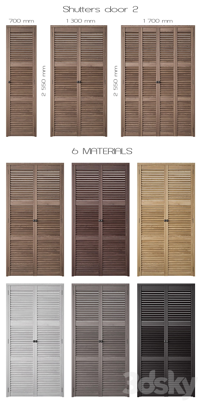 Shutters Door 2 3DS Max Model - thumbnail 2