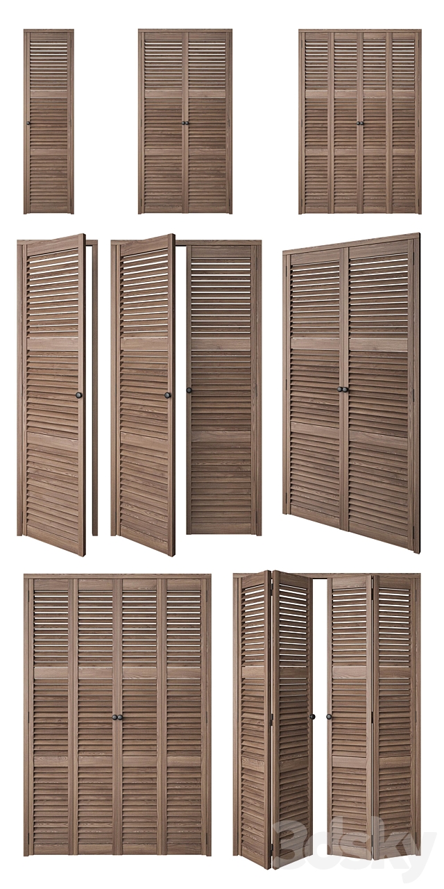 Shutters Door 2 3DS Max Model - thumbnail 3