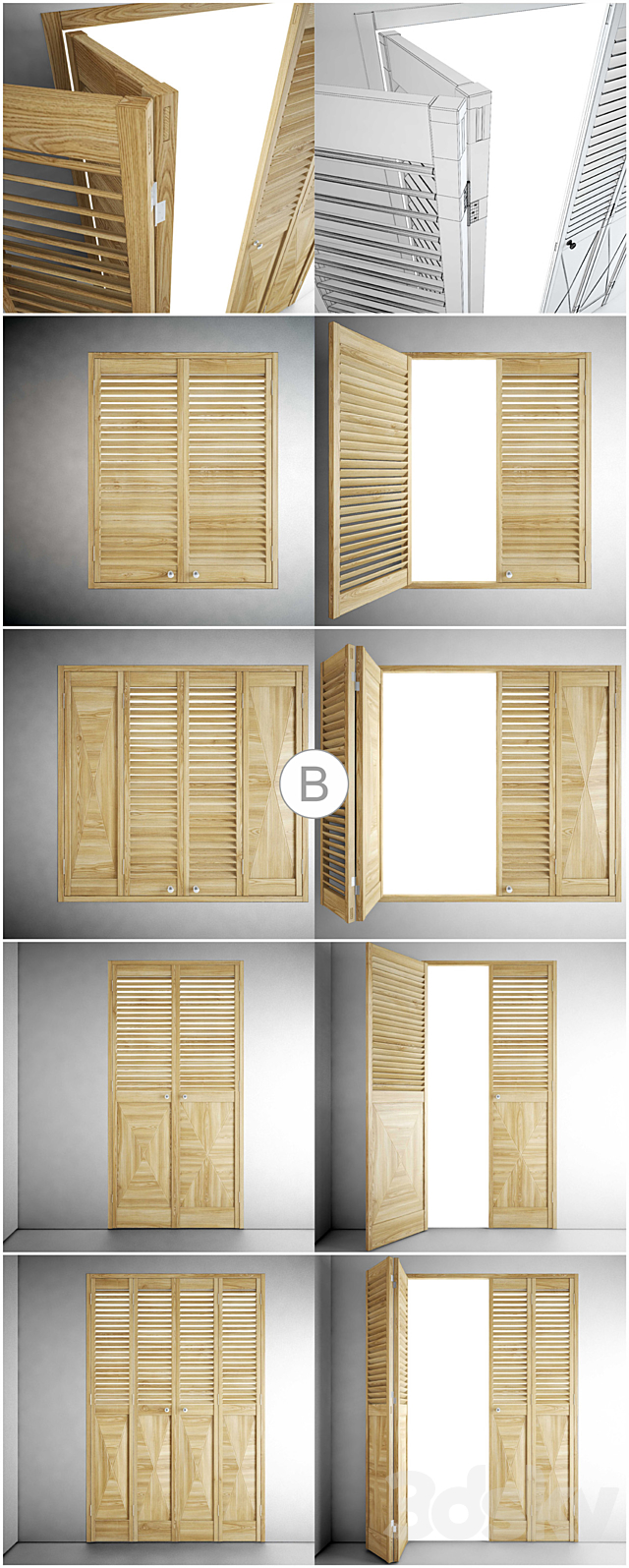 shutters Ⓑ 3DS Max Model - thumbnail 2