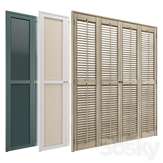 Shutters & Wardrobe Doors Set 3ds Max - thumbnail 1