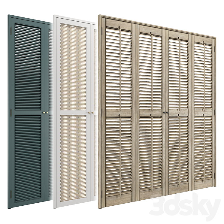 Shutters & Wardrobe Doors Set 3DS Max - thumbnail 1