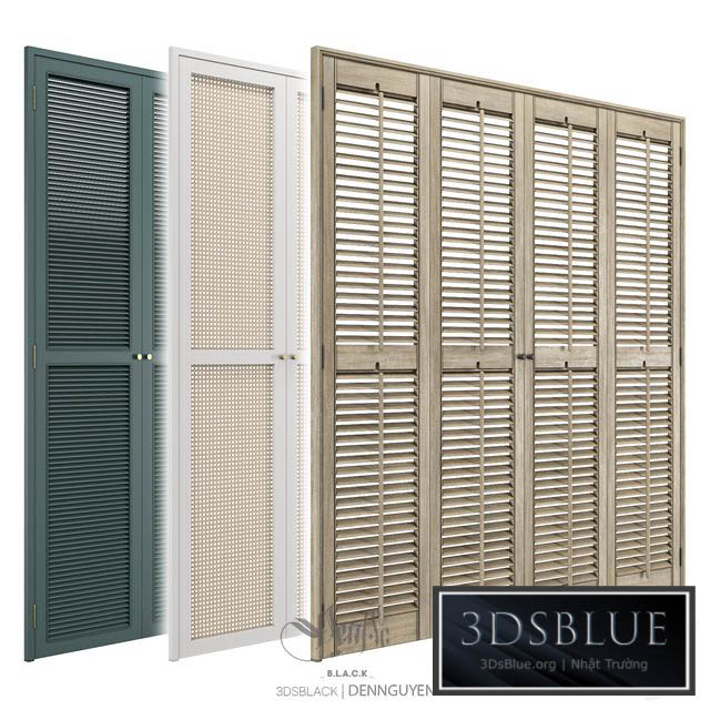 Shutters & Wardrobe Doors Set 3DS Max - thumbnail 3