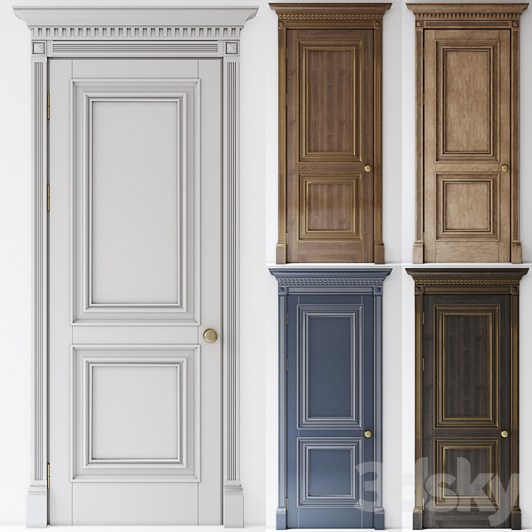 Slassic door collection 3DS Max - thumbnail 1