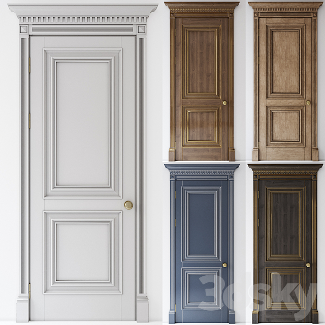 Slassic door collection 3DSMax File - thumbnail 1