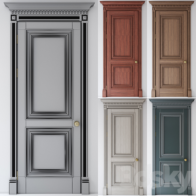 Slassic door collection 3DSMax File - thumbnail 2