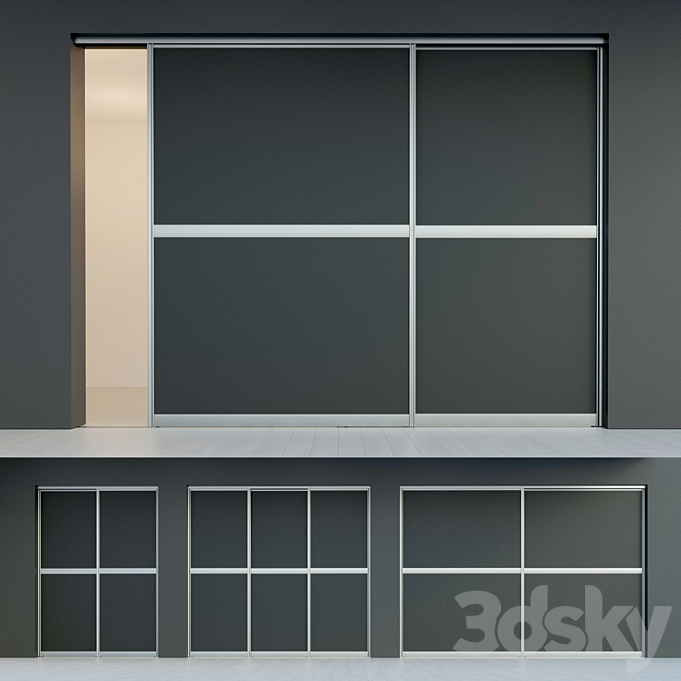 Sliding door. Partition. Closet. five 3DS Max - thumbnail 1