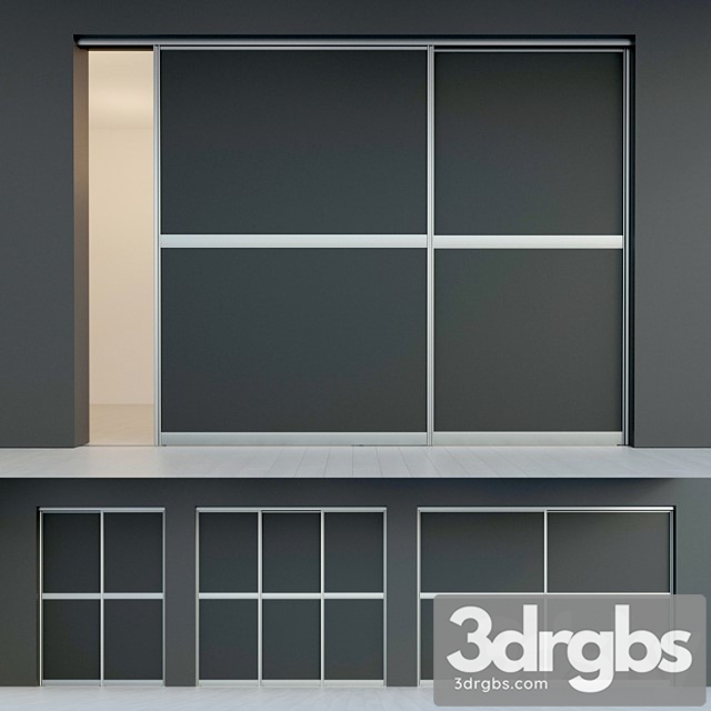 Sliding door. partition. closet. five 3dsmax Download - thumbnail 1