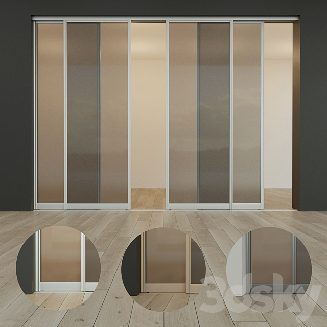 Sliding door. Partition. Closet. one 3ds Max - thumbnail 1